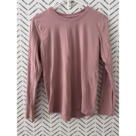 Lululemon Ever Ready Pink Shirt Soft Pima Cotton Pullover Long Sleeve Size 4* - Picture 1 of 5